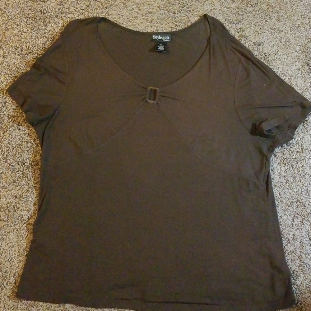 Style & Co Brown Shirt